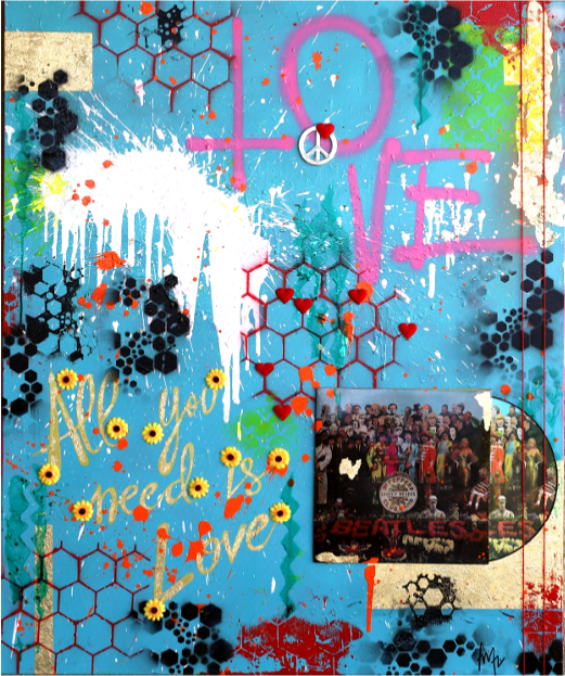 Detalhe da obra All you need is love (2025)